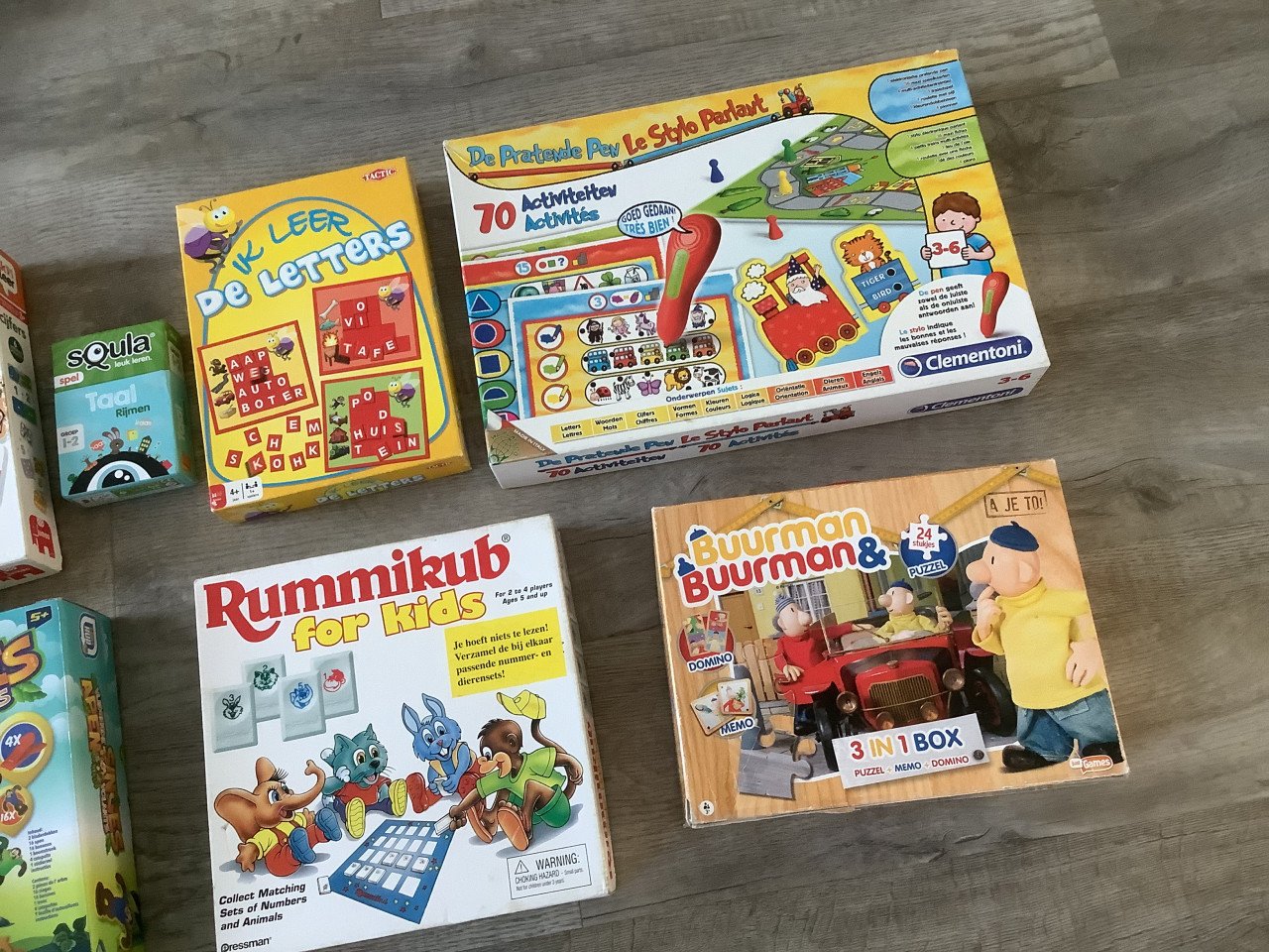 Diverse Kinder Spelletjes, Squla, Rummikub Kids, Apenspel, Buurman&Buurman