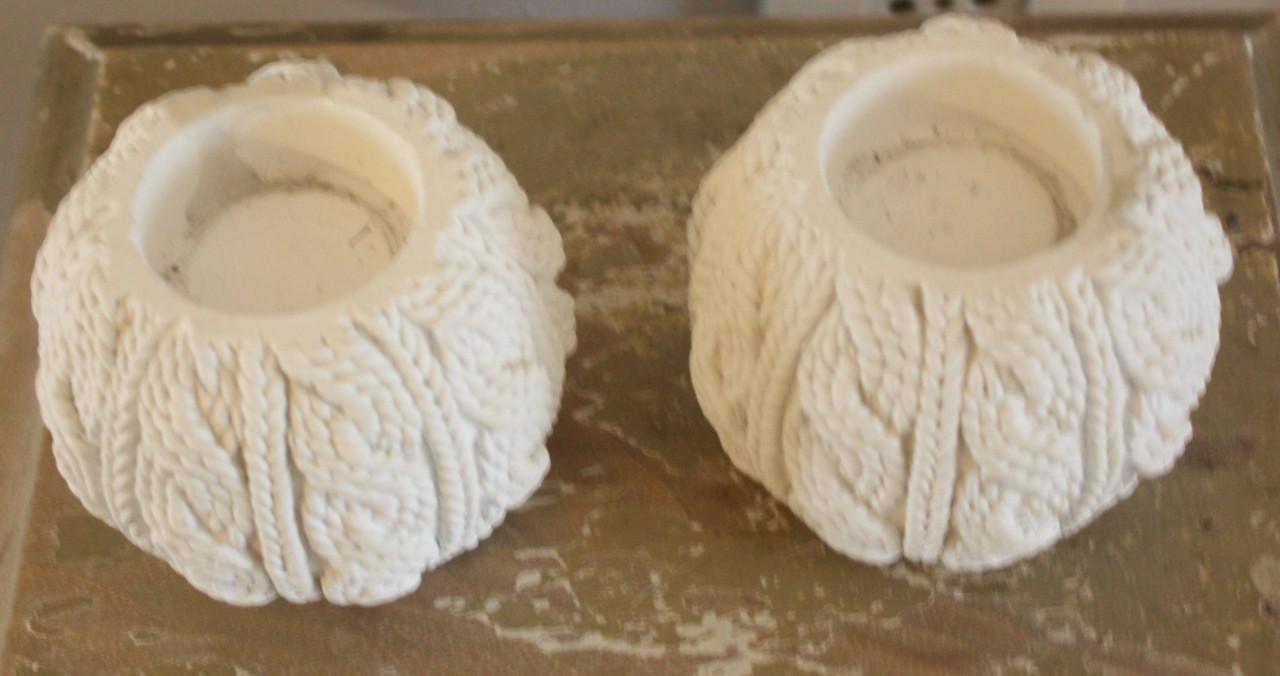 Set van 2 theeicht hoders model bolletje wol