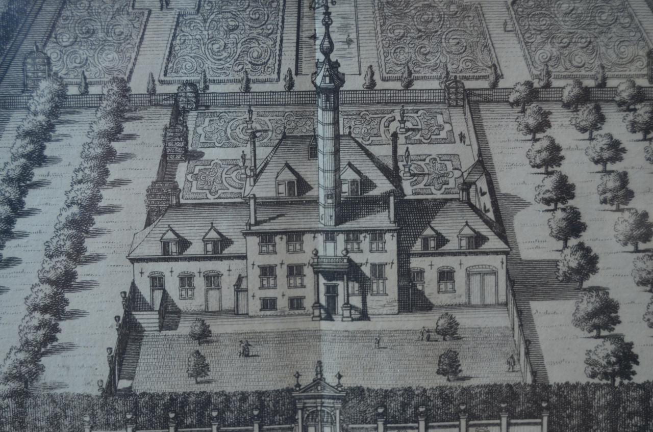 Kopergravure 'T Huys Steenhove' Smallegange 1696