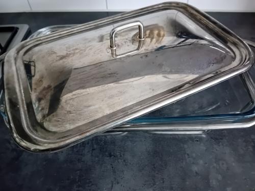 Verzilverde Warmhoudschaal / rechoud