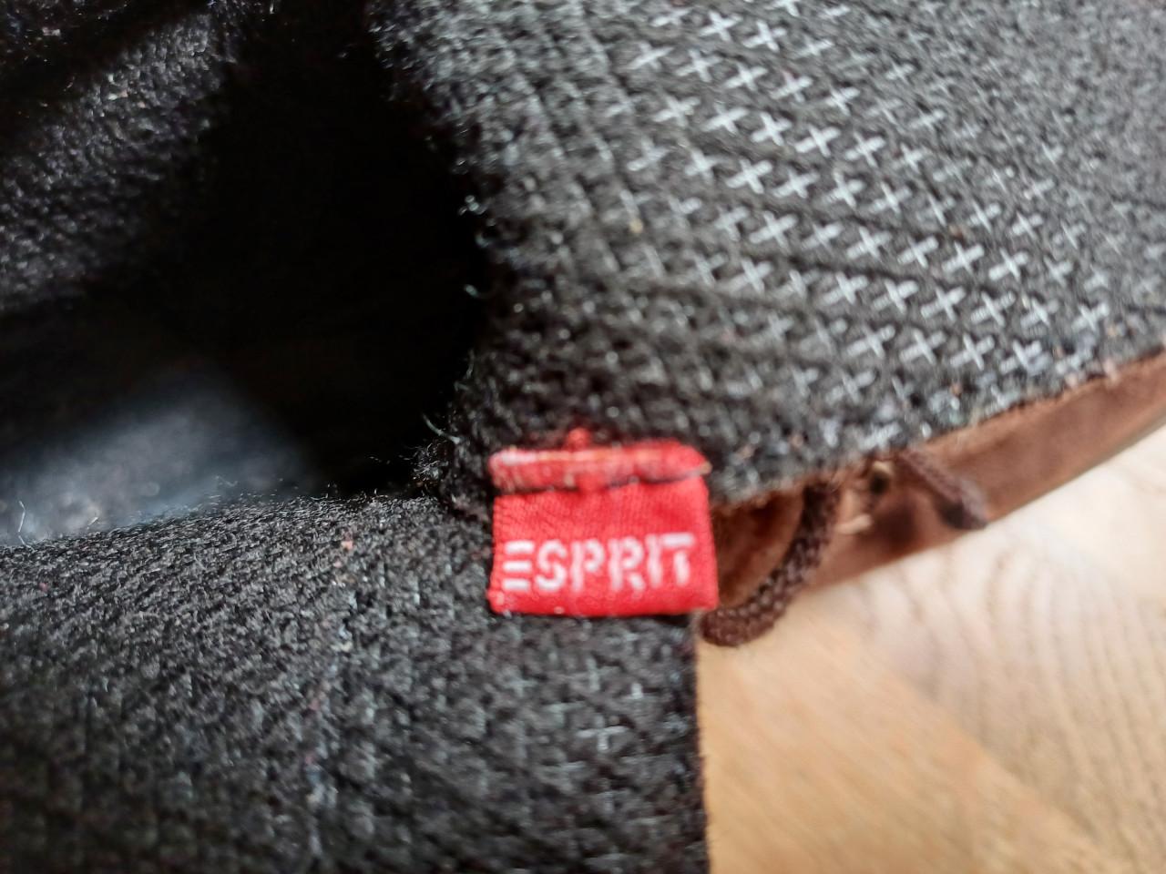 Leuke ESPRIT halfhoge laarsjes (37): Espresso bruin, suède !