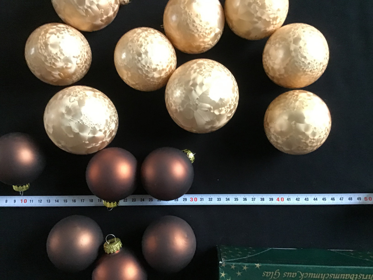 20 Kerstballen bruin zalm crème - Kerstbal kerst bal - NIEUW