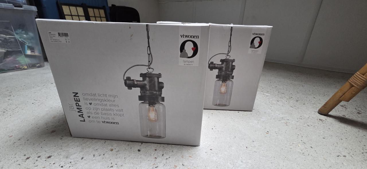 Hanglampen industrieel 2 stuks