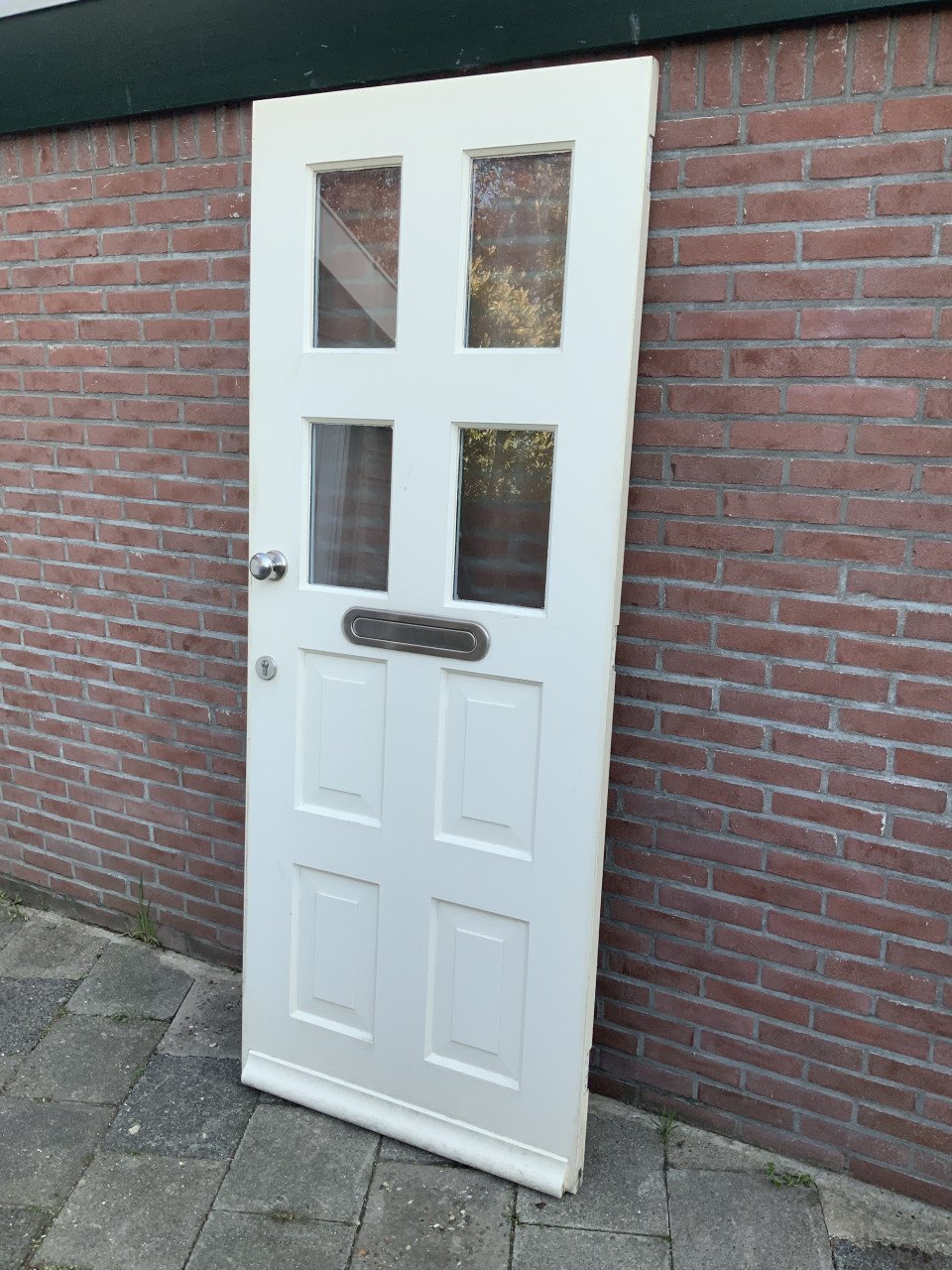 Merbau voordeur wit