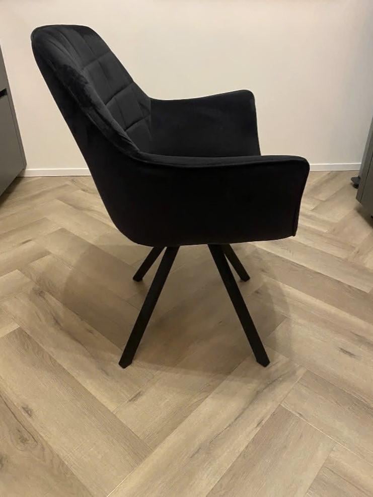 6 stijlvolle eetkamerstoelen – zwart