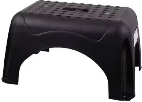 Opstapkrukje  Opstapkruk / trapje zwart antislip 150 kg oppervlak 42x29 cm