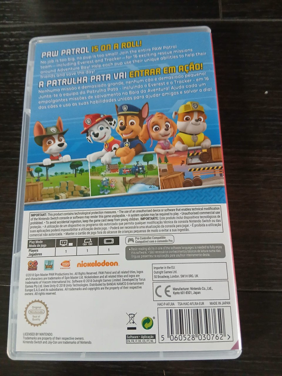 Paw patrol nintendo switch game