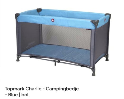 CAMPINGBEDJE Topmark