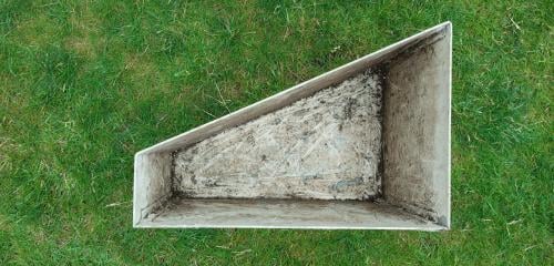 Aluminium Bloembak L=45,5 x B=31/11 x H=30,5 cm.