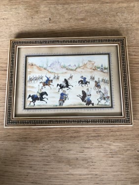 Perzische miniatuur schilderen.
