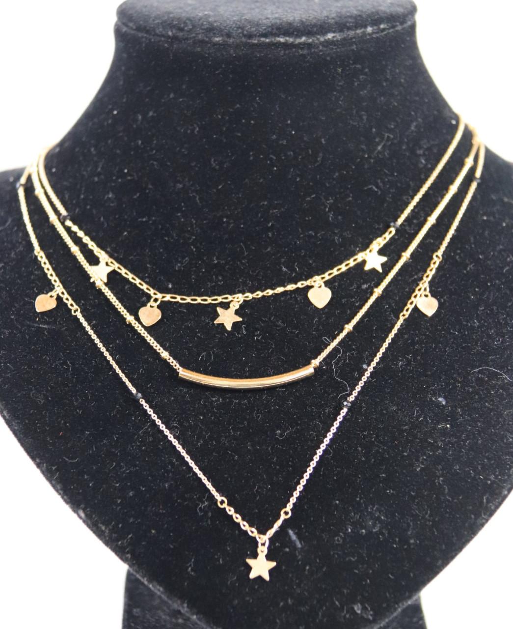 3 dlg ketting Goudkleurig )