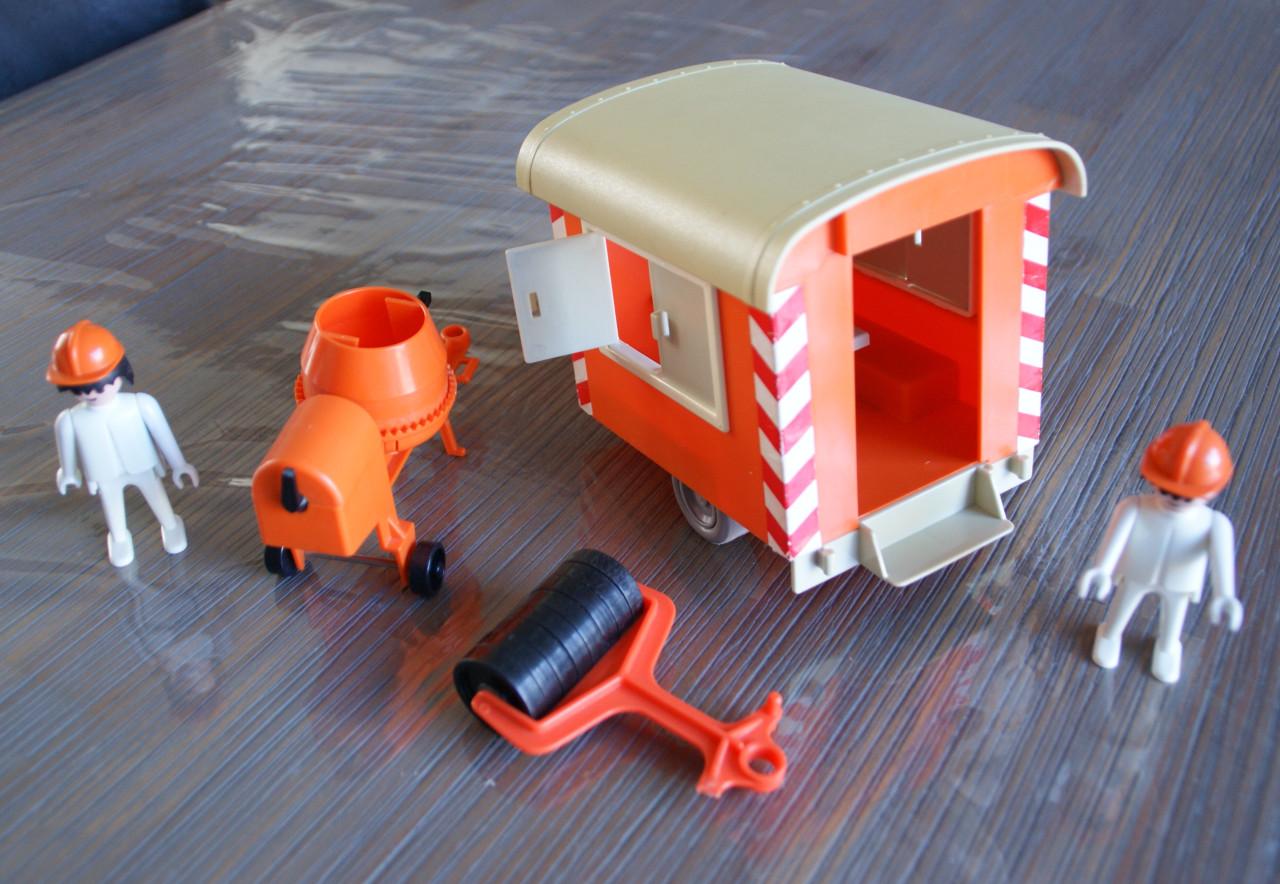 Playmobil Schaftkeet / Bouwwagen met betonmolen (setnummer 3202)