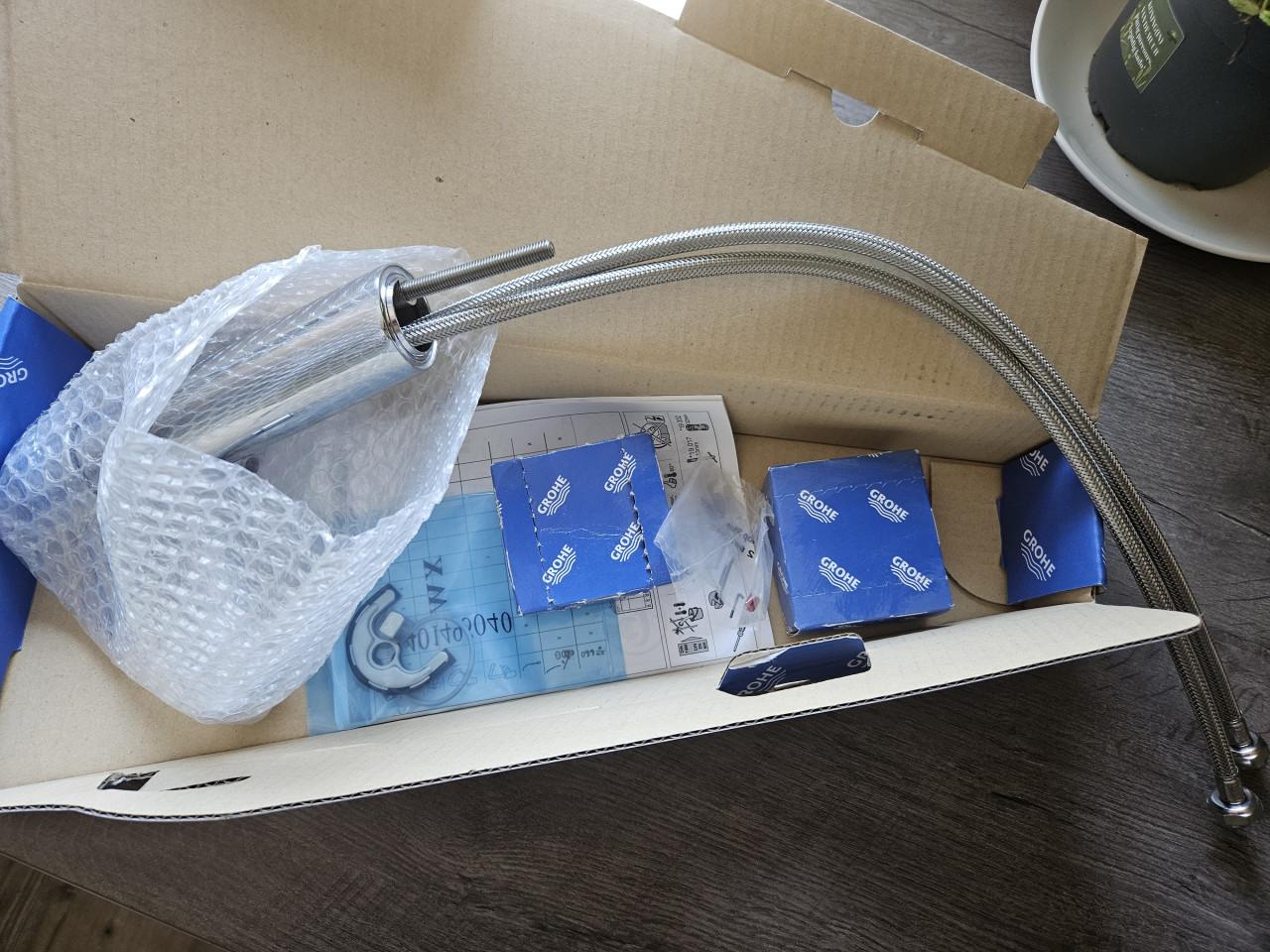 Wastafelkraan, Grohe, chroom, nieuw in de verpakking