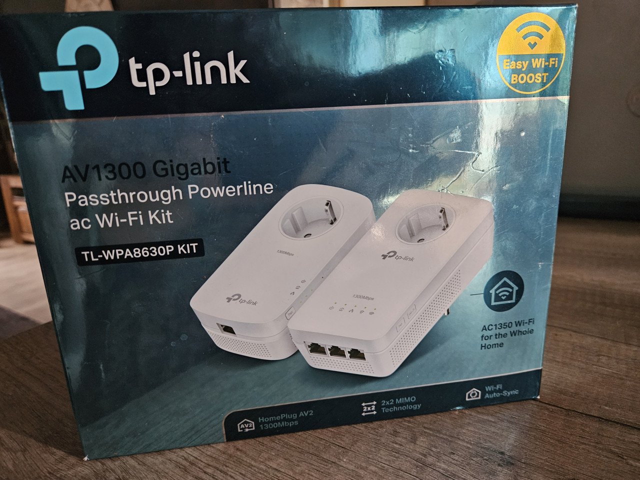 Zgan TP-Link TL-WPA8630P WiFi 1300 Mbps 2 stopcontact adapters