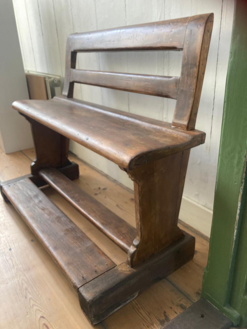 Oud antiek schoolbankje / halbankje