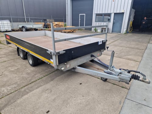 Eduard Plateau aanhangwagen (410x200cm), laag/13 inch, tandemasser, 2700kg