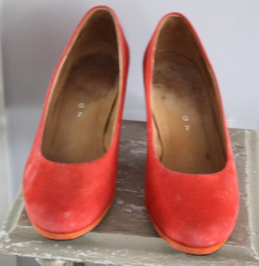 Rood oranje pumps met roze hal maat 7G