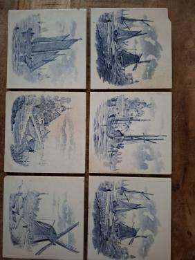 Te koop ,  6 tegels vintage