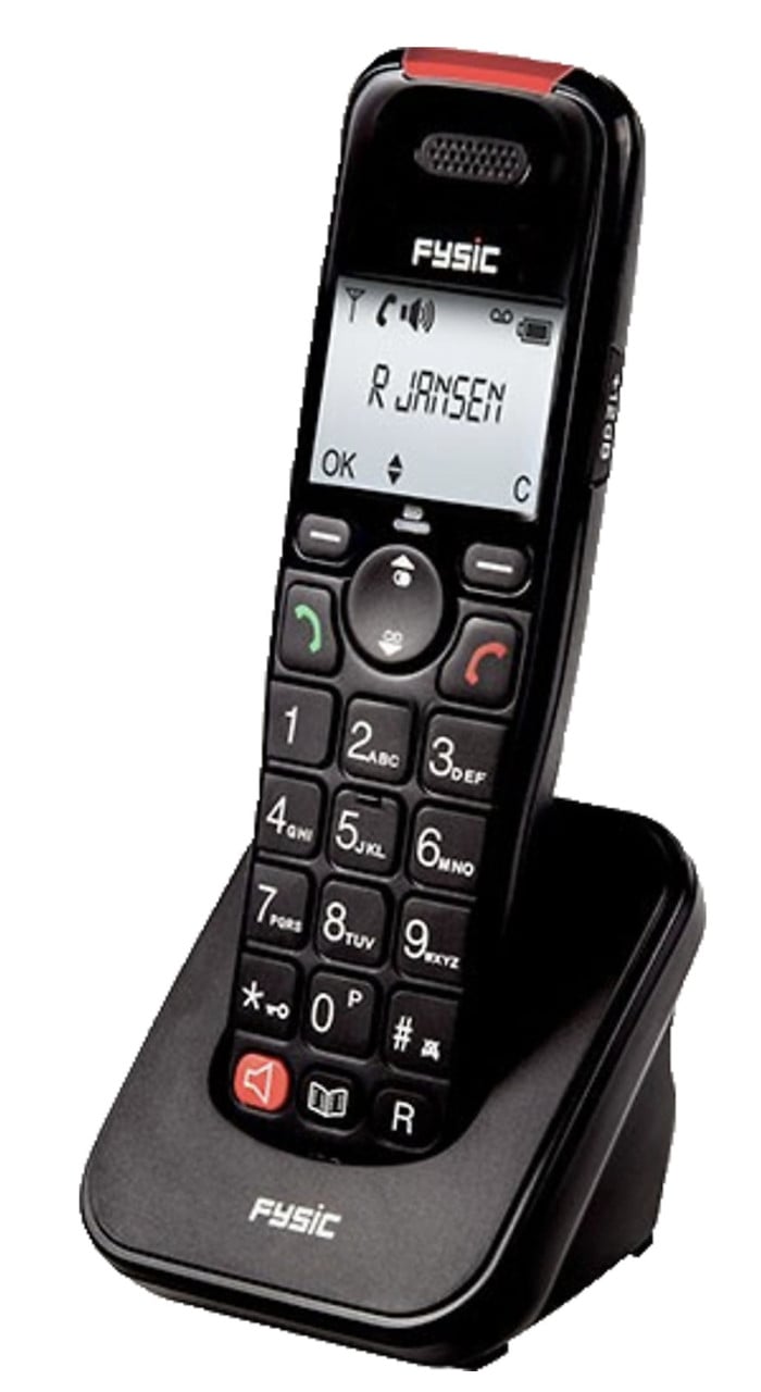 Senioren vaste telefoon met geheugen, antwoordapparaat, losse handtelefoon