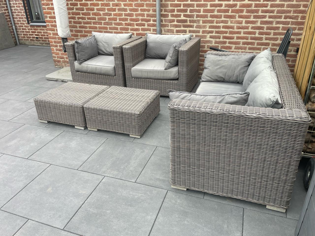 Lounge set Grijs met lekkere kussens