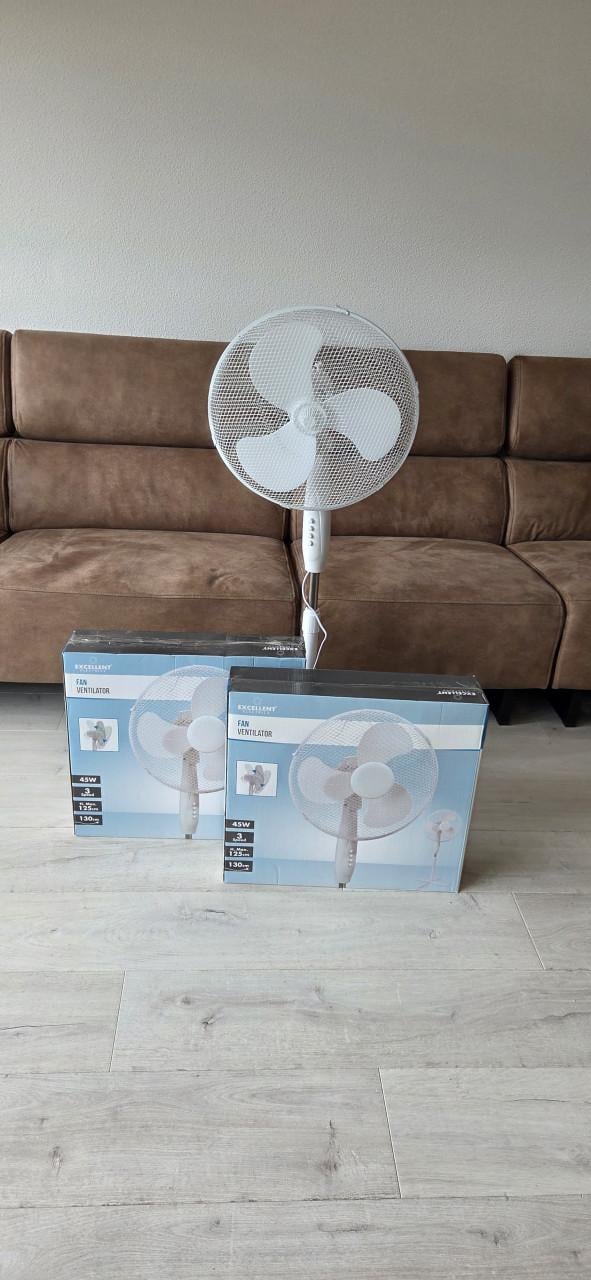 3x Excellent Electrics Statiefventilator 45W - Nieuw in doos