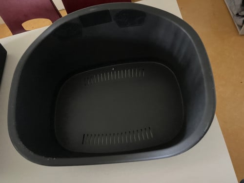 Plastic grijze mand