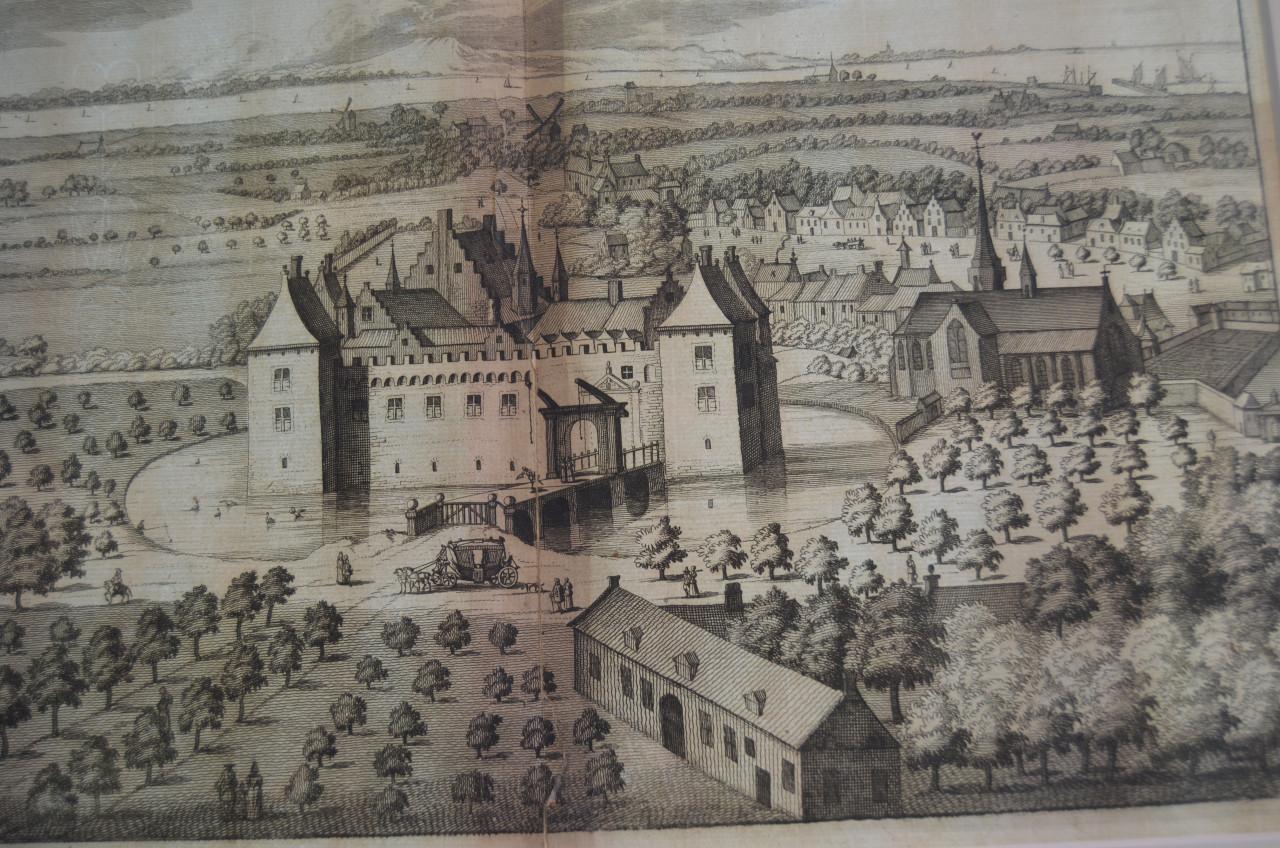 Kopergravure 'De heerlycheyt van Cruningen' Smallegange 1696