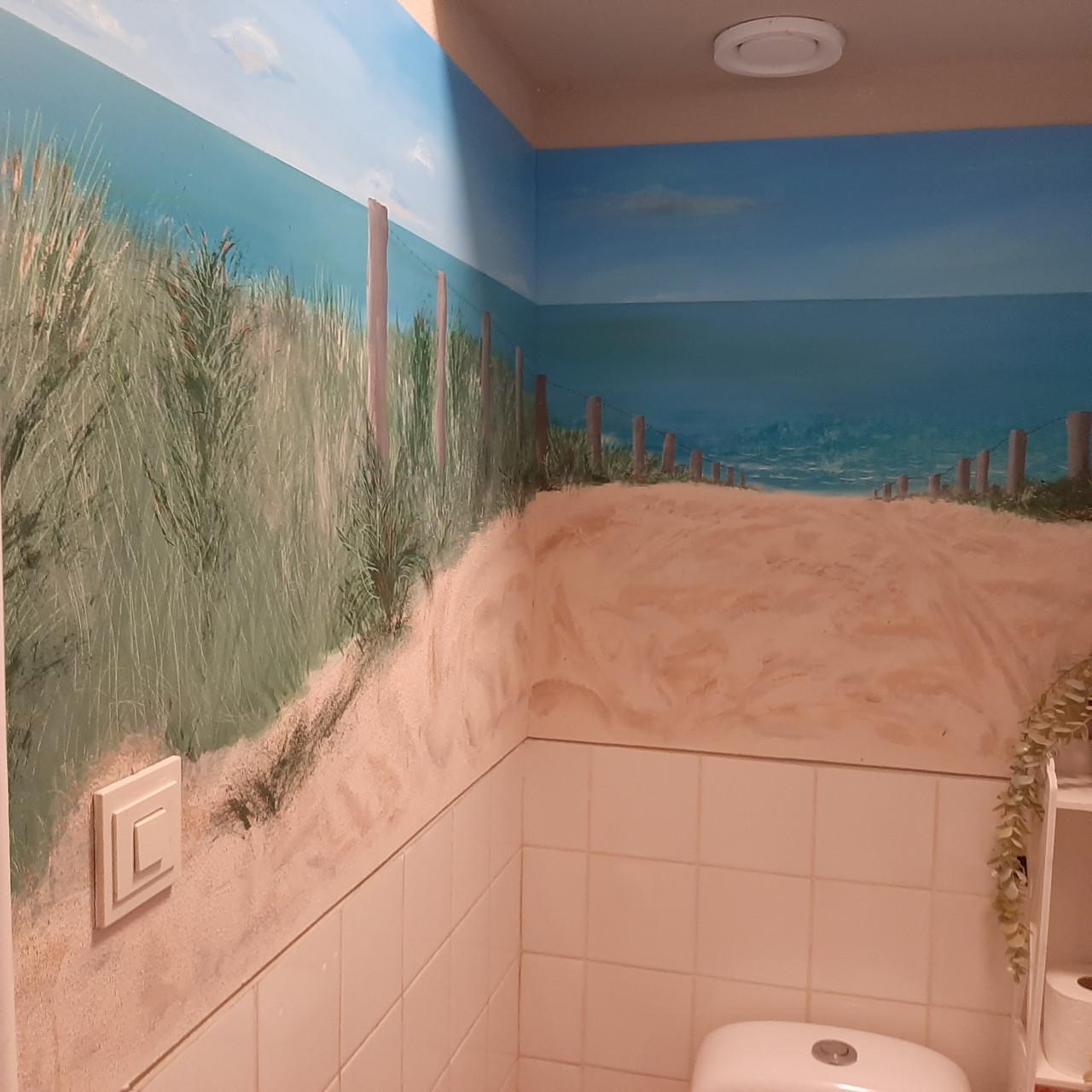 Te koop: een mooi zeezicht in 3 panelen met echt zand