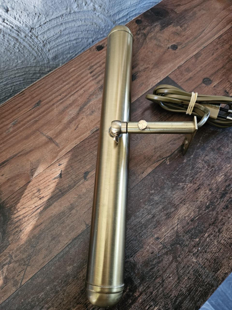 Vintage werkende messing schilderij of pianolamp - Art Deco stijl