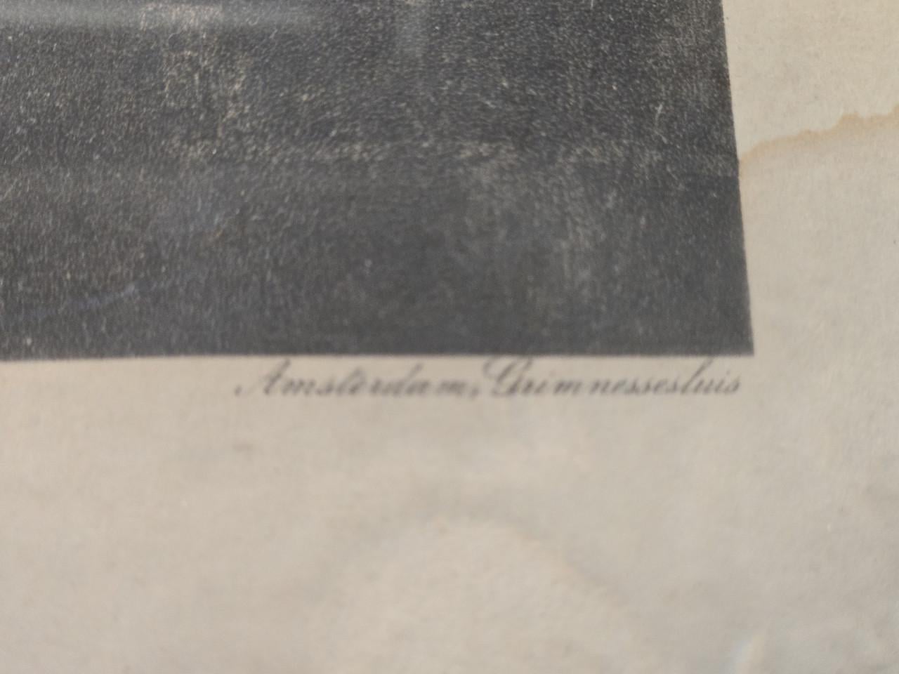 Ets van de Grimnessesluis in Amsterdam, door de kunstenaar Dirk Harting.