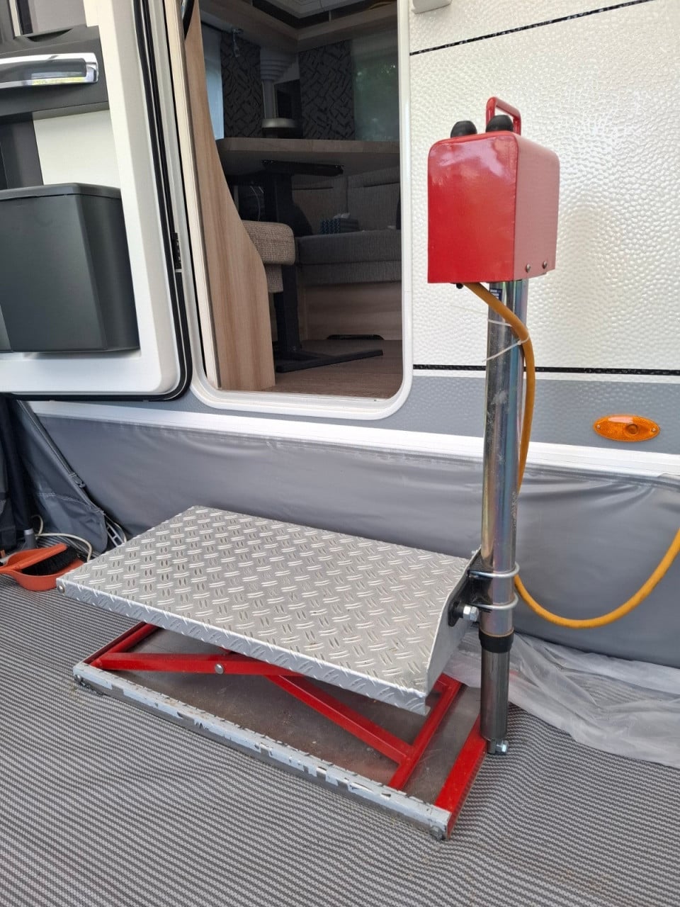 Stalift voor caravan of camper