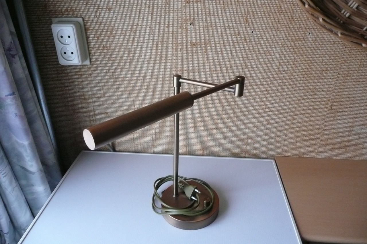 Te koop metalen halogeen lamp brons kleur type 1