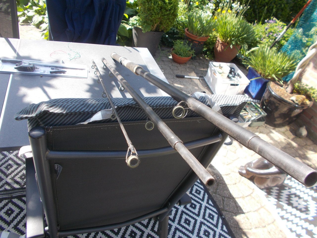 Driedelige binnenwater hengel, lengte 390 cm