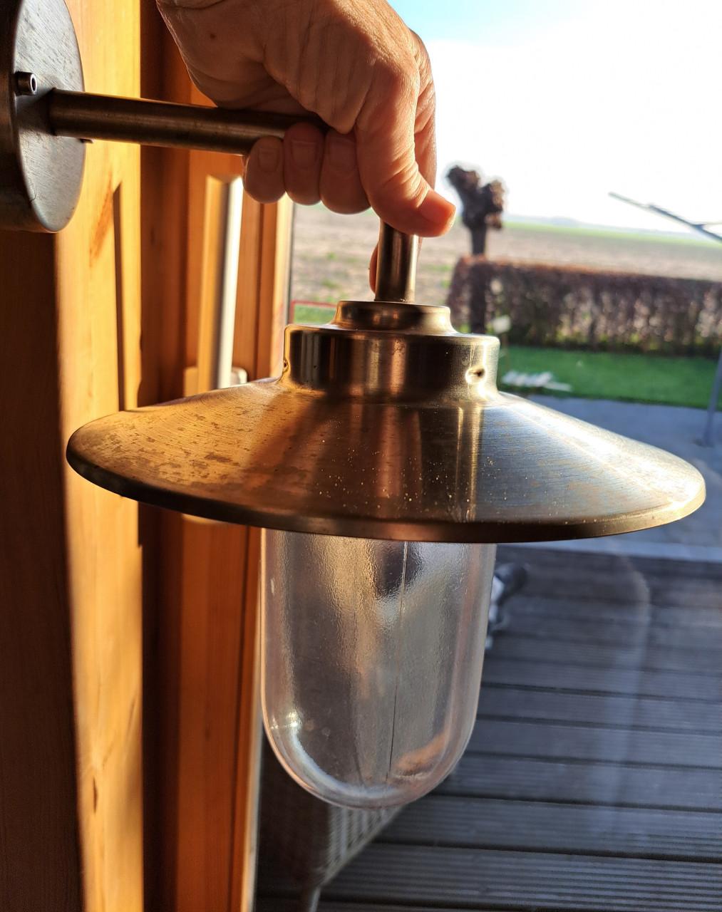 Massive buitenlamp RVS/Inox