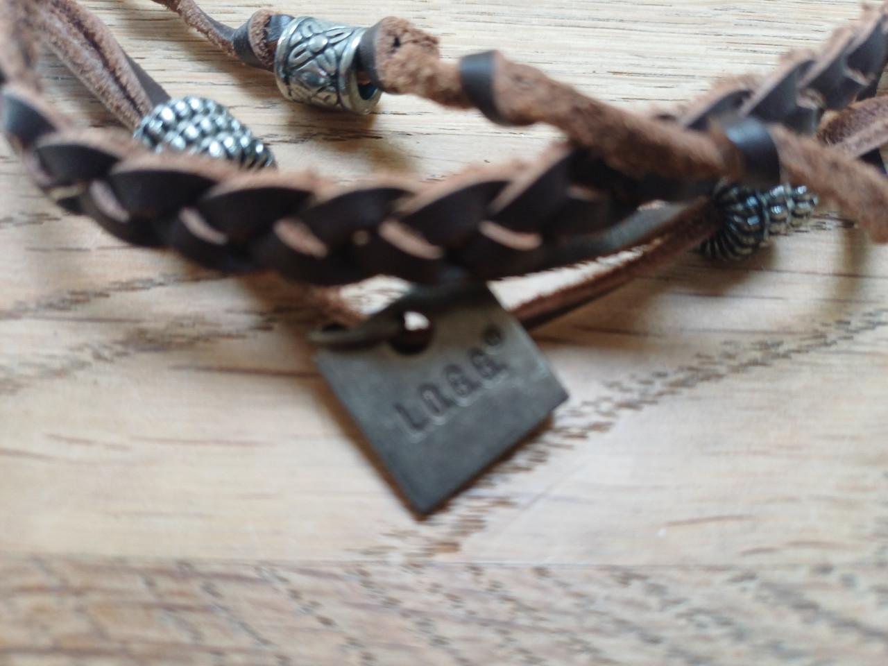 LOGG (H&M) leren armbandje - lengte 20 cm