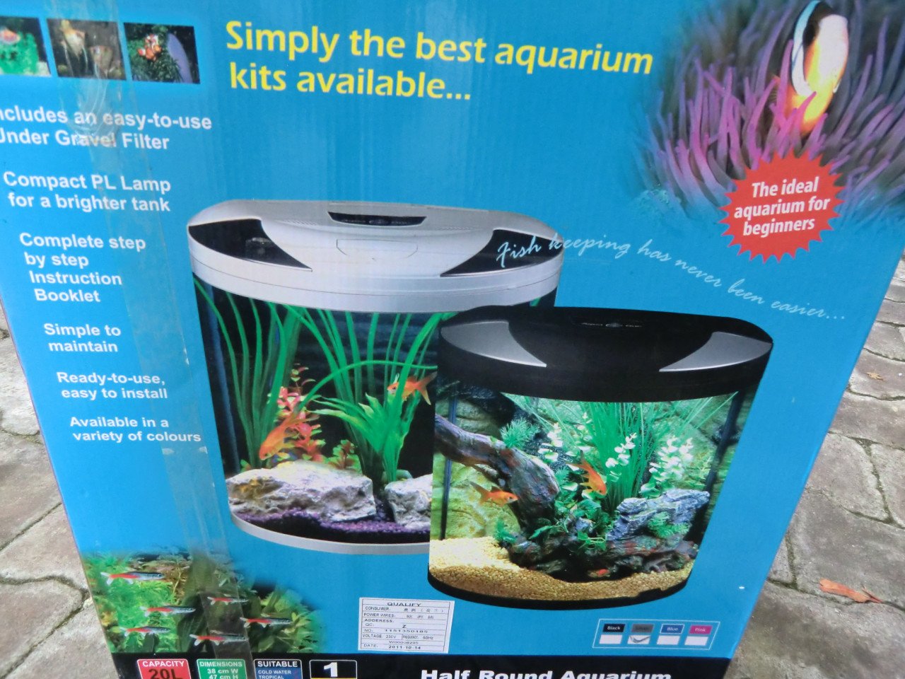 Aquarium aqua one half rond
