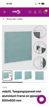 Toegangspaneel voor gipsplaat 60x60