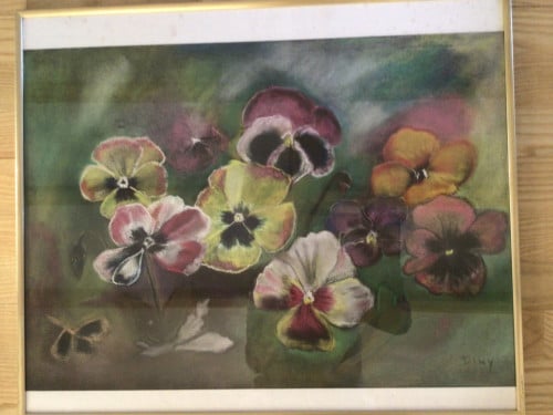Schilderij violen