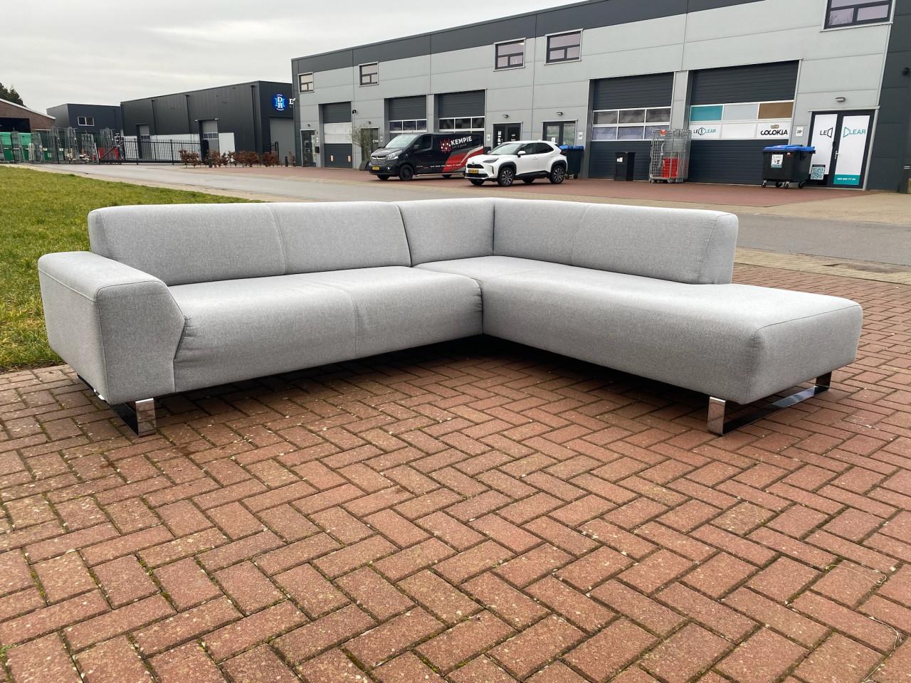 Montel Grijze Stoffen Hoekbank-Modern & stijlvol – Gratis Levering NL
