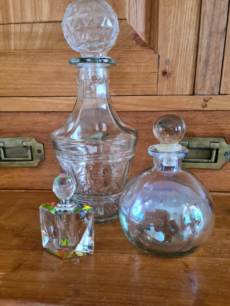 Apart vintage karafje met glazen stopper Afmetingen zie foto's