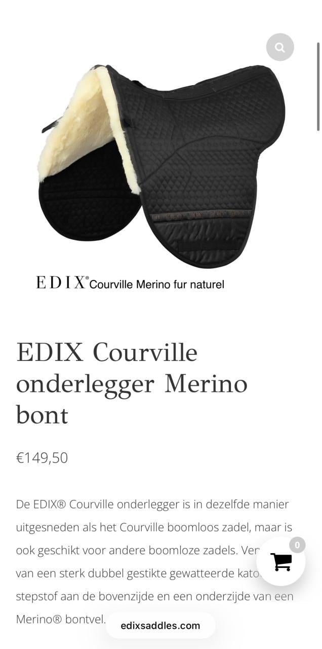 EDIX onderlegger Merino bont - Edix pad - Edix dekje