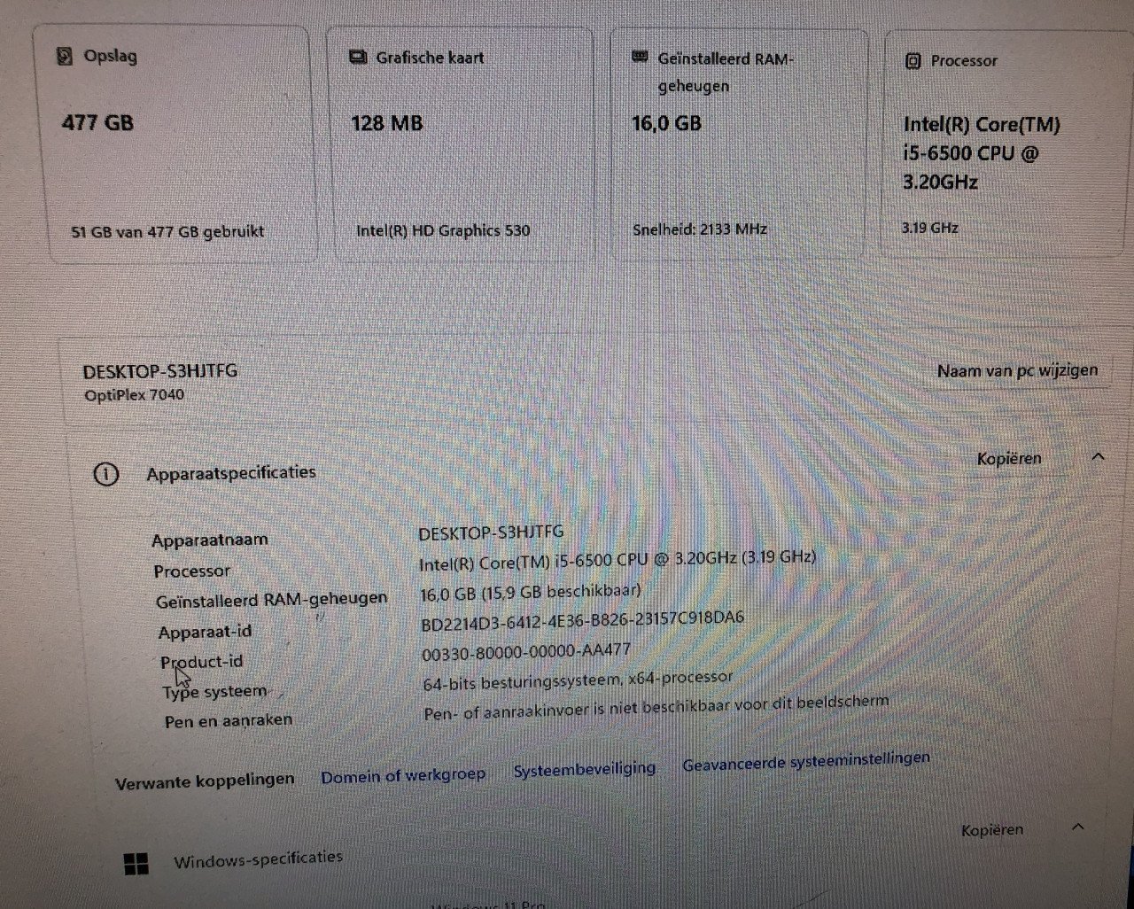 Dell Optiplex 4070 Win 11 500Gb Ssd