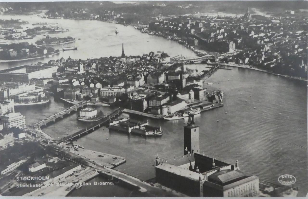 Ansichtkaart, 1937, Stockholm, verzonden naar Sluis