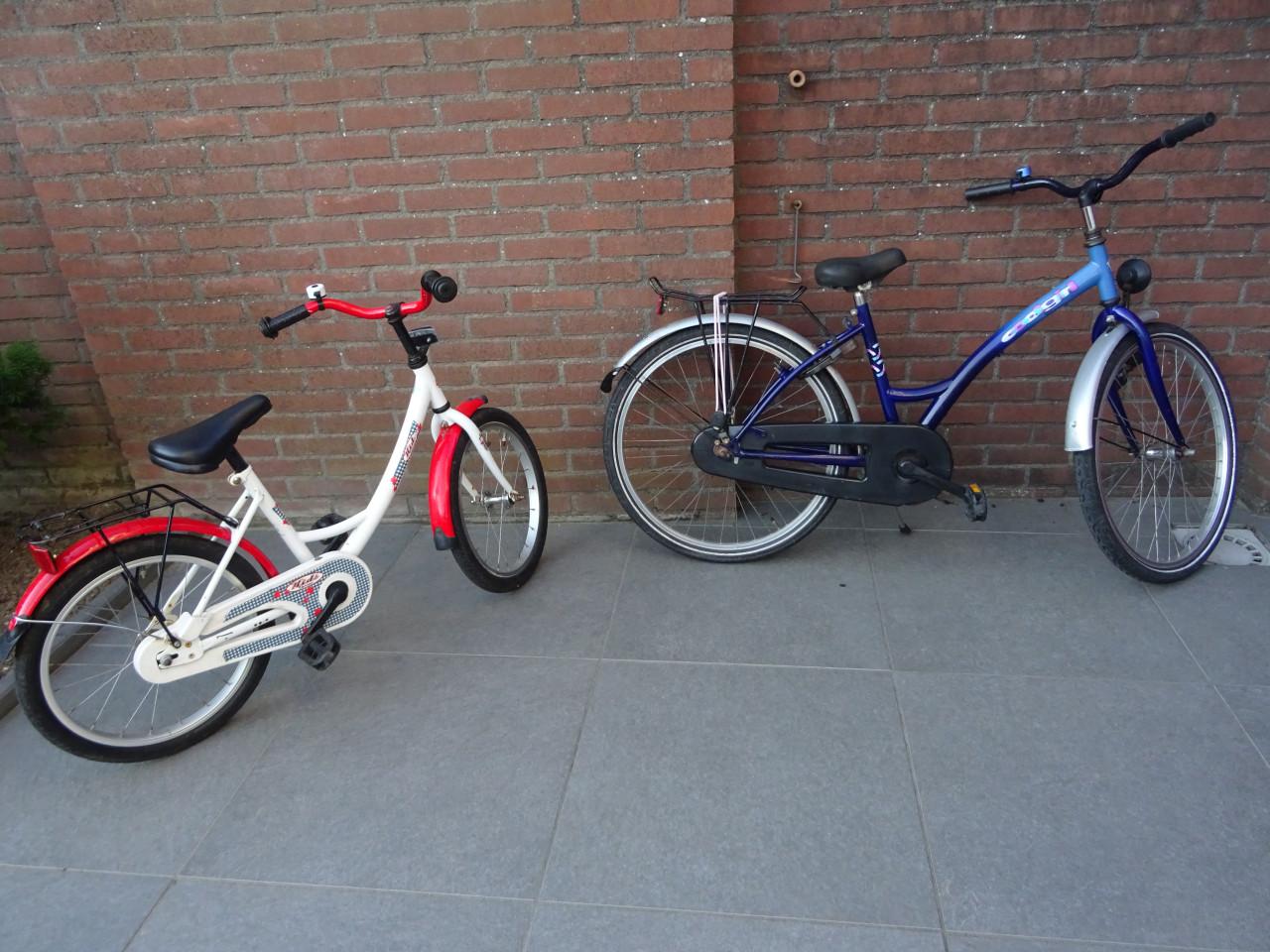 Meisjesfiets 18 inch en 24 inch.  Prijs 24,50 per fiets.