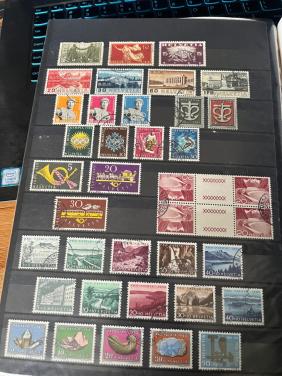 Kleine collectie Zwitersland en Liechtenstein gestempeld