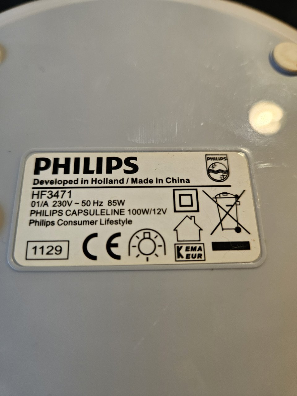 Werkende Philips HF3471 - Wake-up lamp, met radio en wekker...