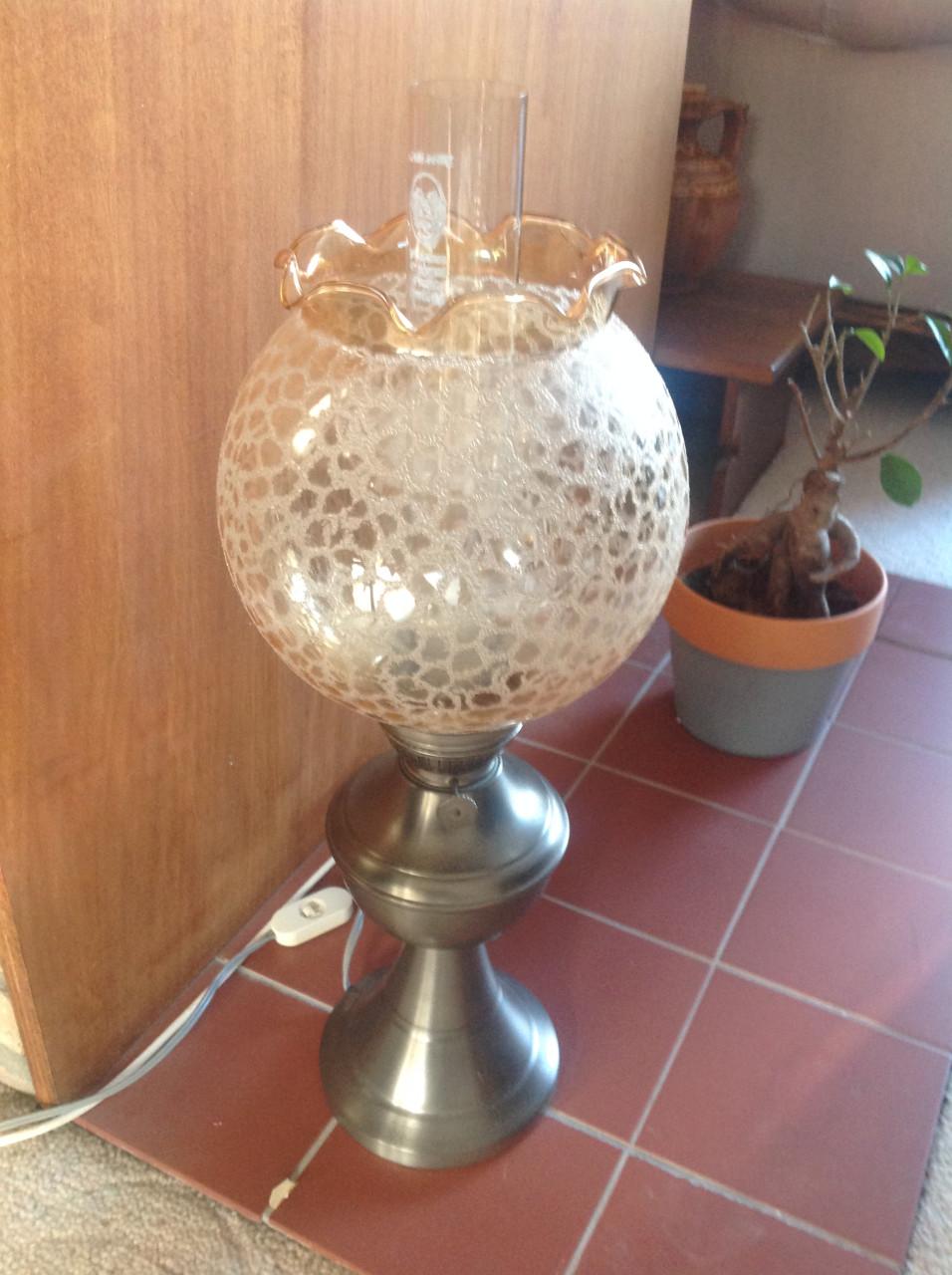 Mooie tinnen schemerlamp