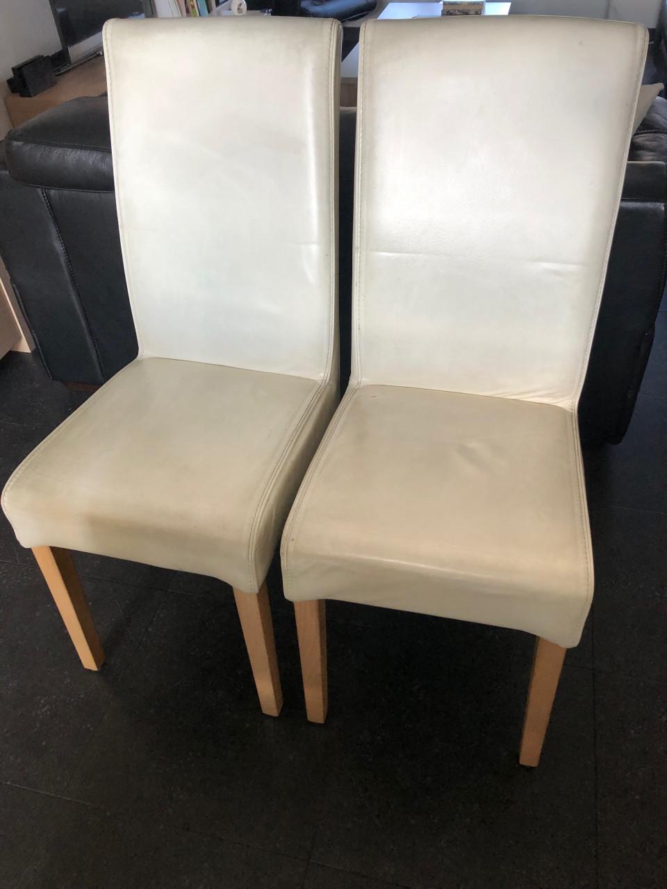 6 eetkamer stoelen, gebruikt.