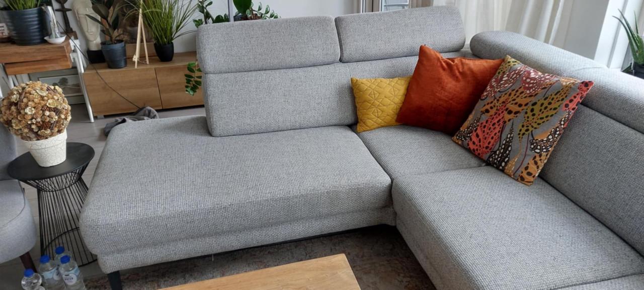 Lichtgrijs, stoffen Poortvliet hoekbank