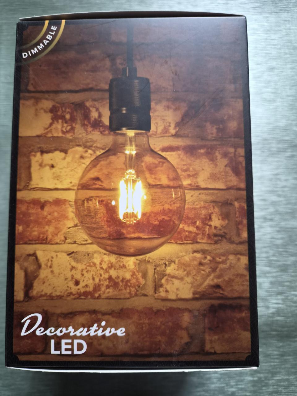 4x Eurodomest led lamp, filament dimbaar.